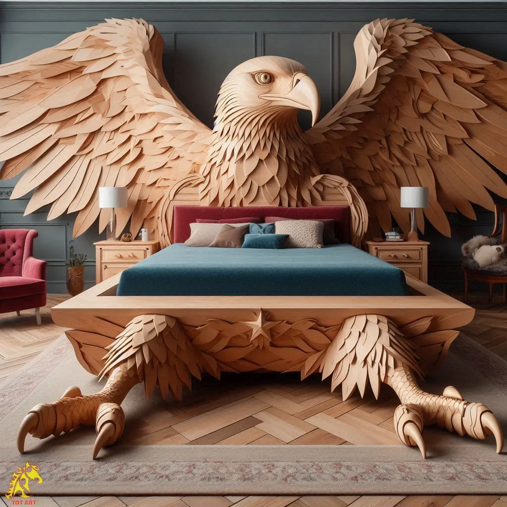 The Majestic Eagle-Shaped Bed Design: A Symbol of Power and Elegance