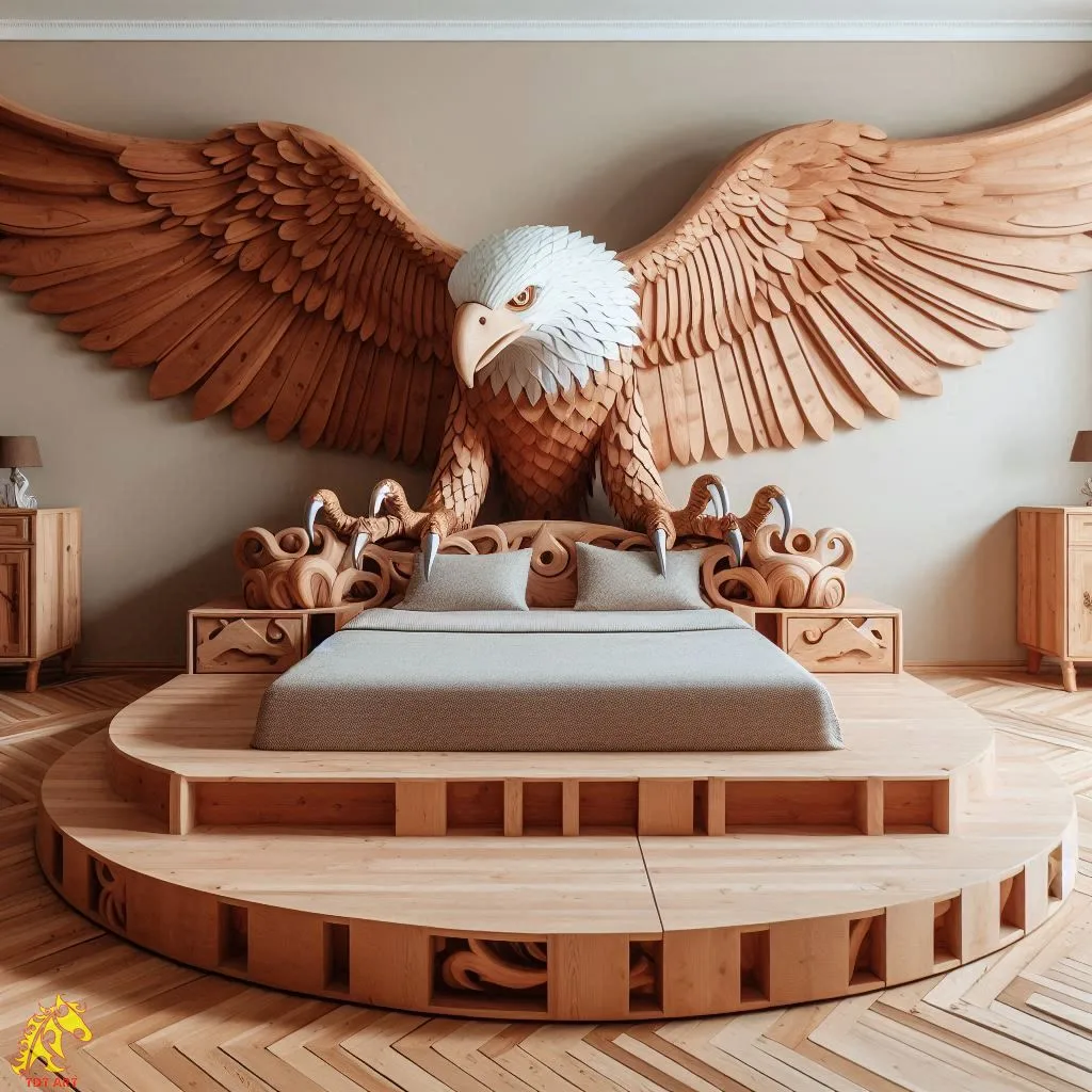 The Majestic Eagle-Shaped Bed Design: A Symbol of Power and Elegance