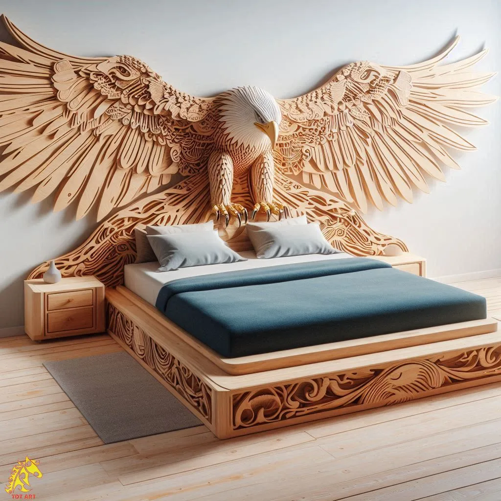 The Majestic Eagle-Shaped Bed Design: A Symbol of Power and Elegance