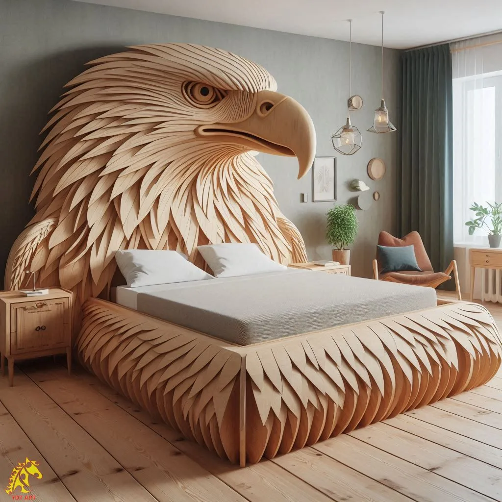 The Majestic Eagle-Shaped Bed Design: A Symbol of Power and Elegance