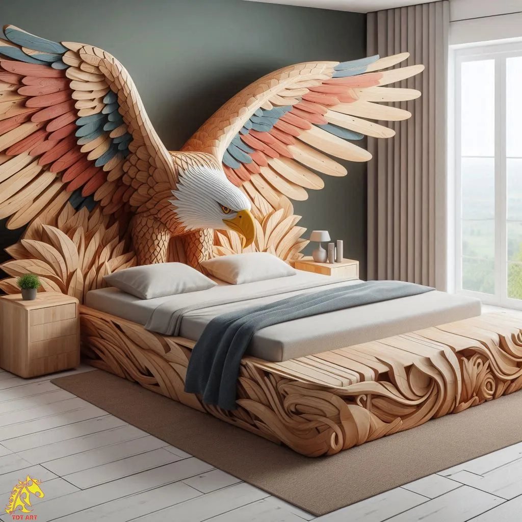 The Majestic Eagle-Shaped Bed Design: A Symbol of Power and Elegance