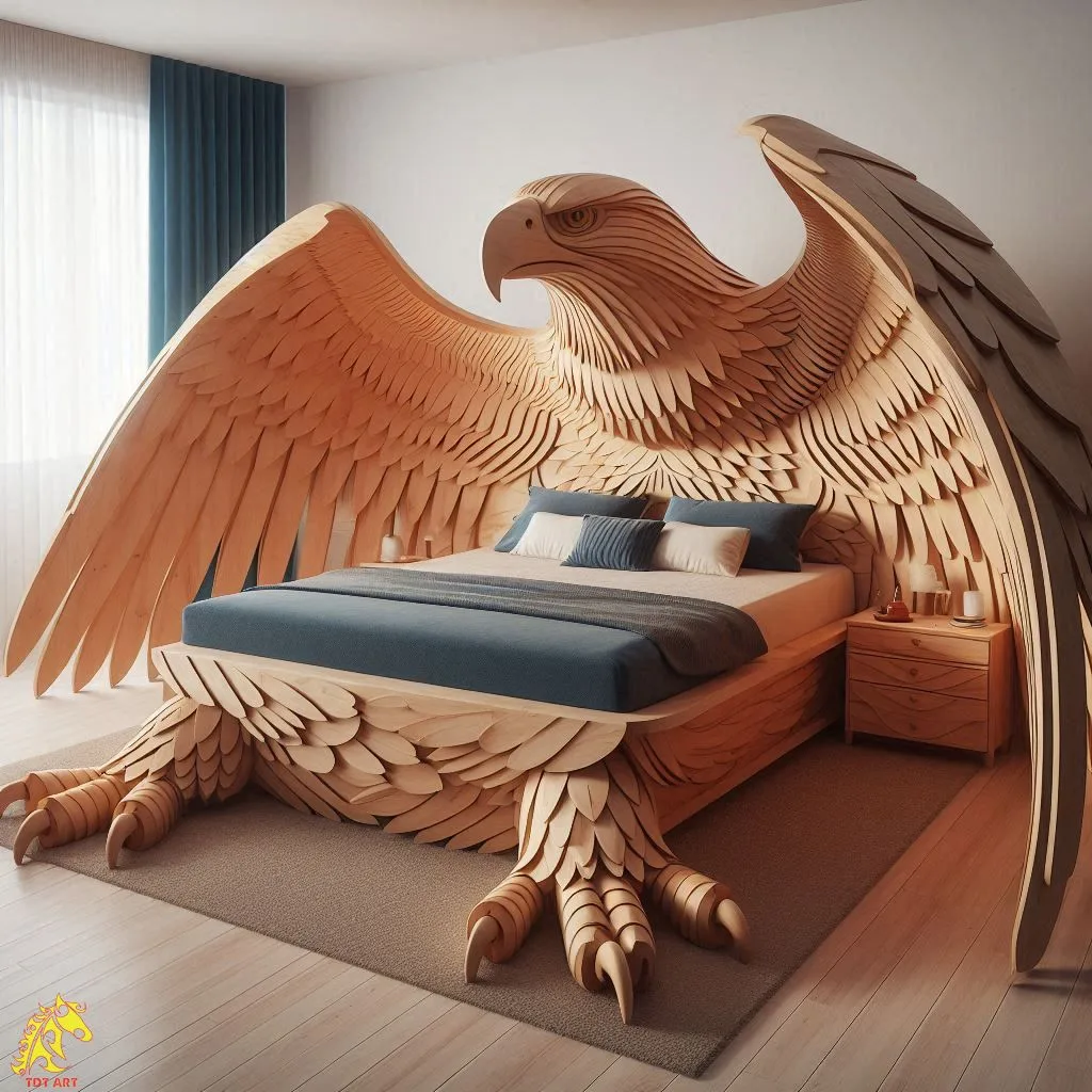 The Majestic Eagle-Shaped Bed Design: A Symbol of Power and Elegance