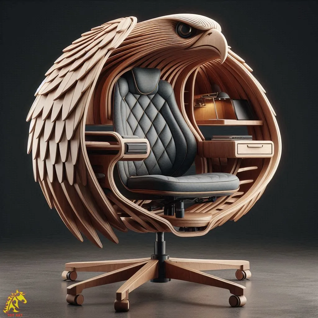 Eagle-Shaped Home Office Chair: Blending Artistry with Comfort