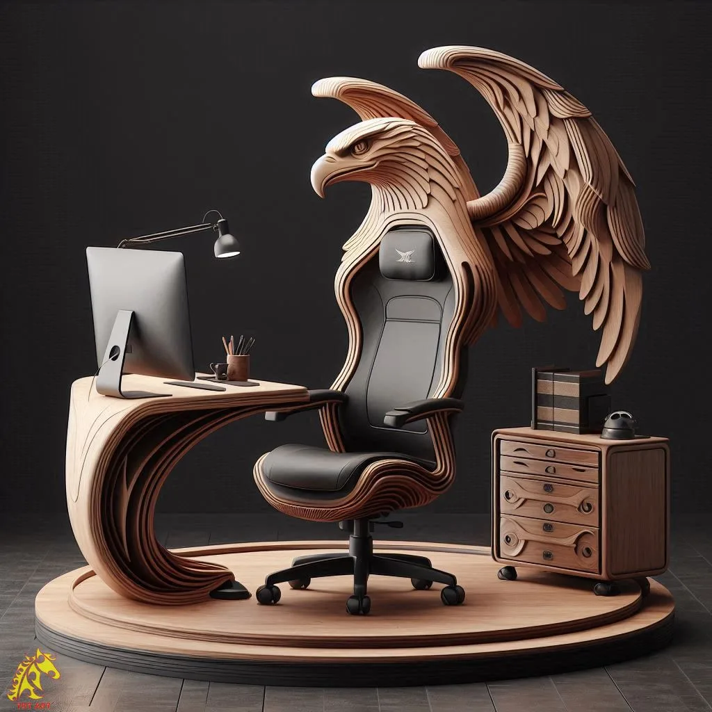 Eagle-Shaped Home Office Chair: Blending Artistry with Comfort