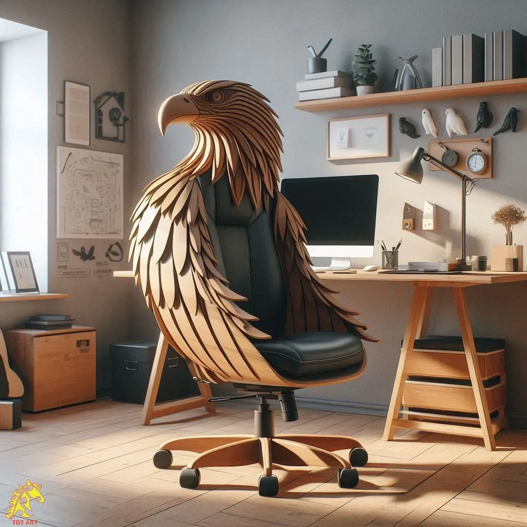 Eagle-Shaped Home Office Chair: Blending Artistry with Comfort