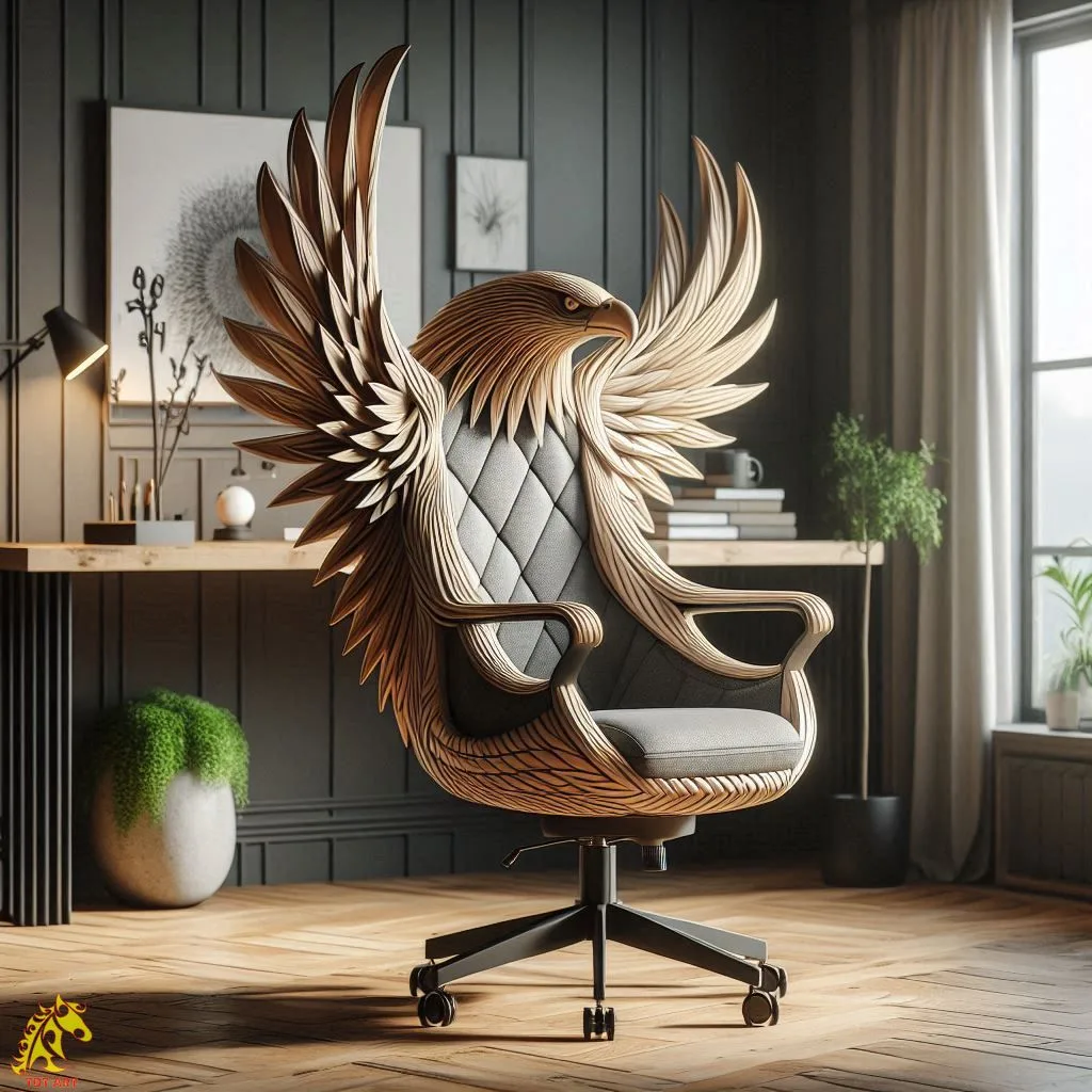 Eagle-Shaped Home Office Chair: Blending Artistry with Comfort