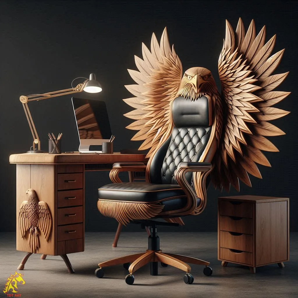 Eagle-Shaped Home Office Chair: Blending Artistry with Comfort