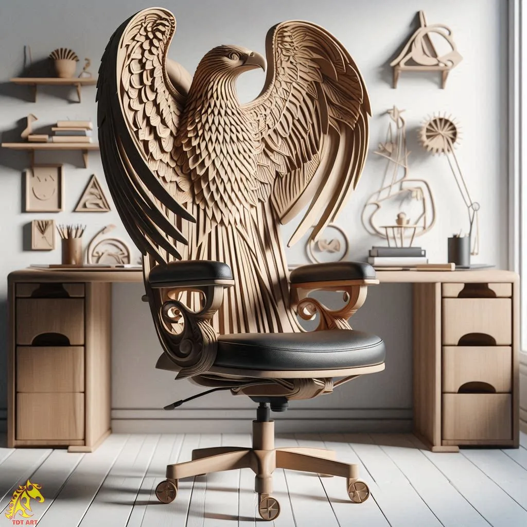 Eagle-Shaped Home Office Chair: Blending Artistry with Comfort