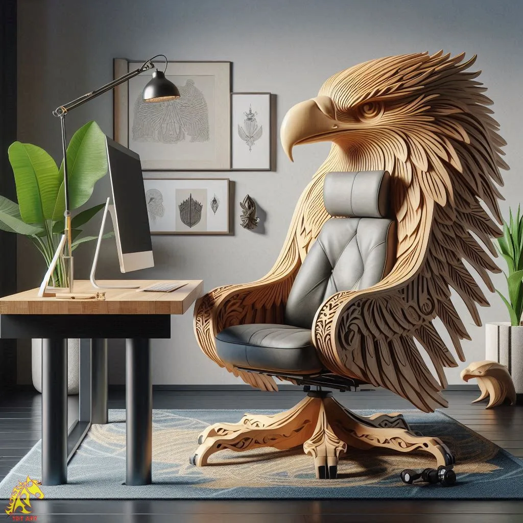 Eagle-Shaped Home Office Chair: Blending Artistry with Comfort