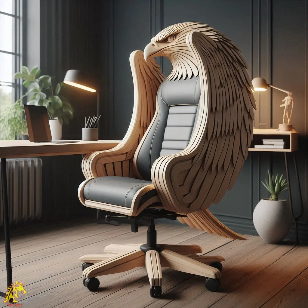 Eagle-Shaped Home Office Chair: Blending Artistry with Comfort