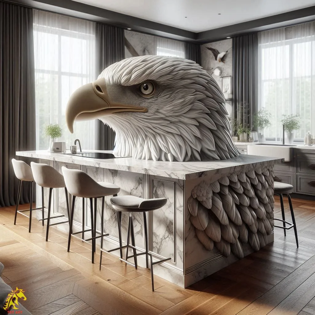 The Beauty and Functionality of Eagle-Shaped Kitchen Island Design