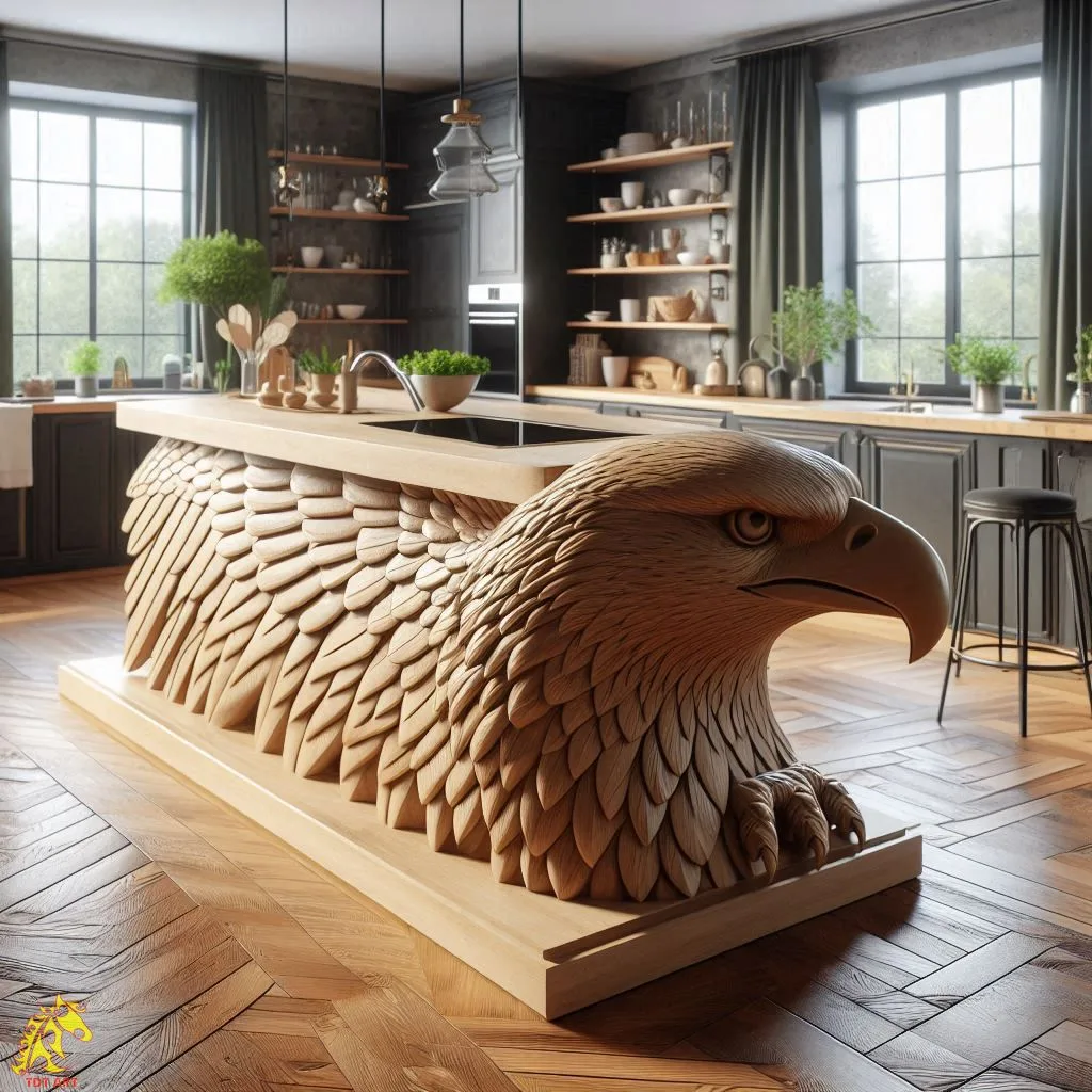 The Beauty and Functionality of Eagle-Shaped Kitchen Island Design