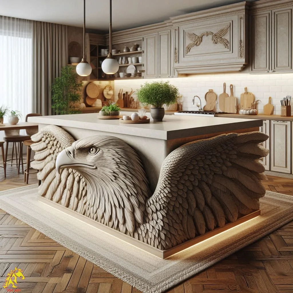 The Beauty and Functionality of Eagle-Shaped Kitchen Island Design