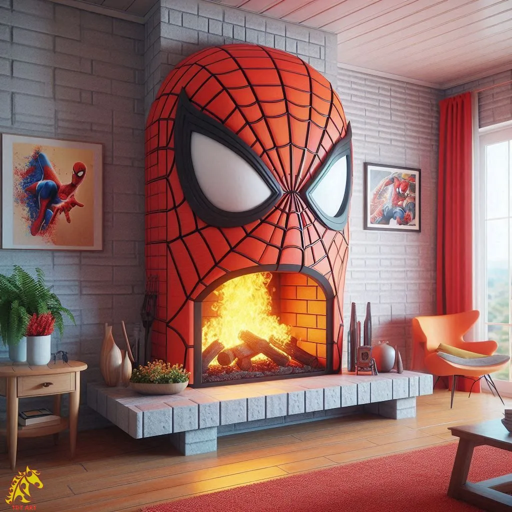 Fireplace Inspired by Spider-Man: Elevate Your Home Decor