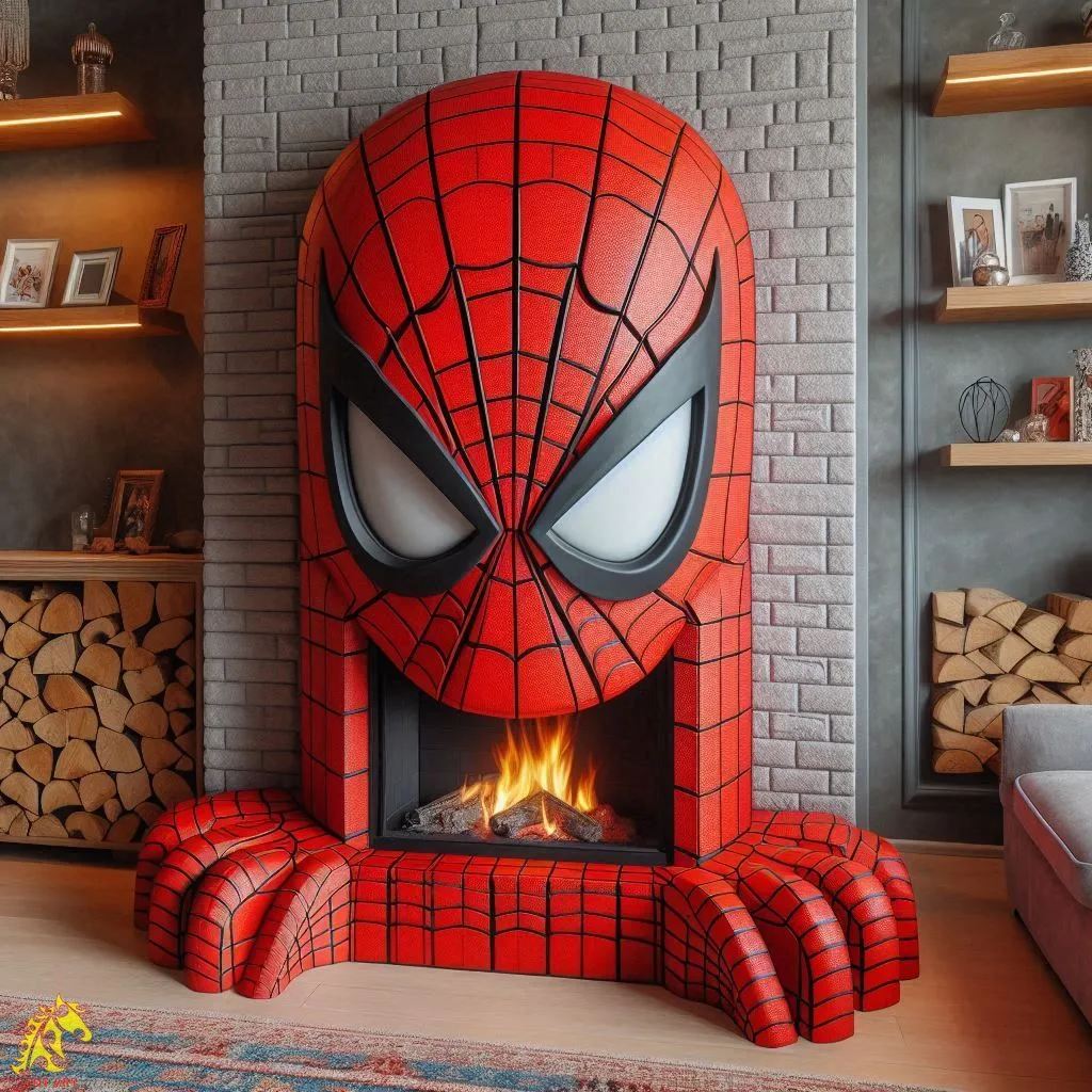 Fireplace Inspired by Spider-Man: Elevate Your Home Decor