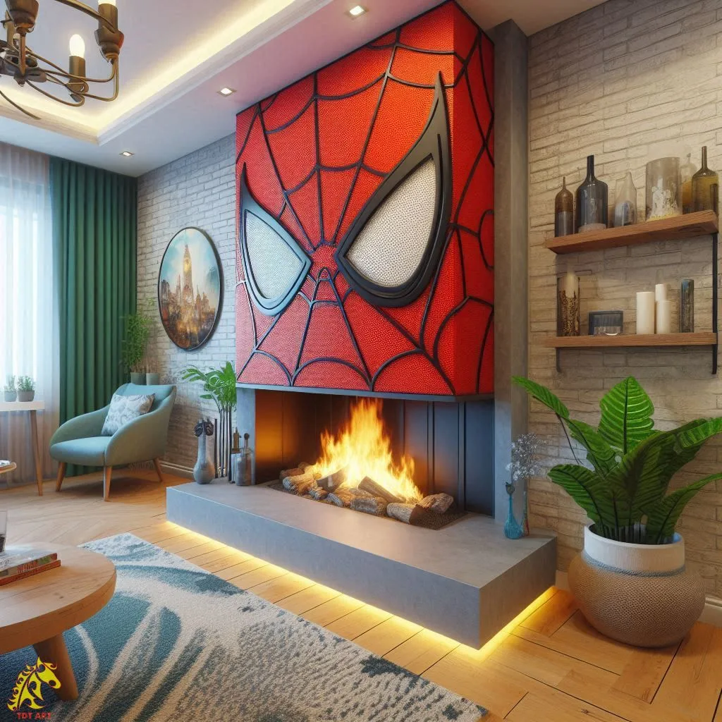 Fireplace Inspired by Spider-Man: Elevate Your Home Decor