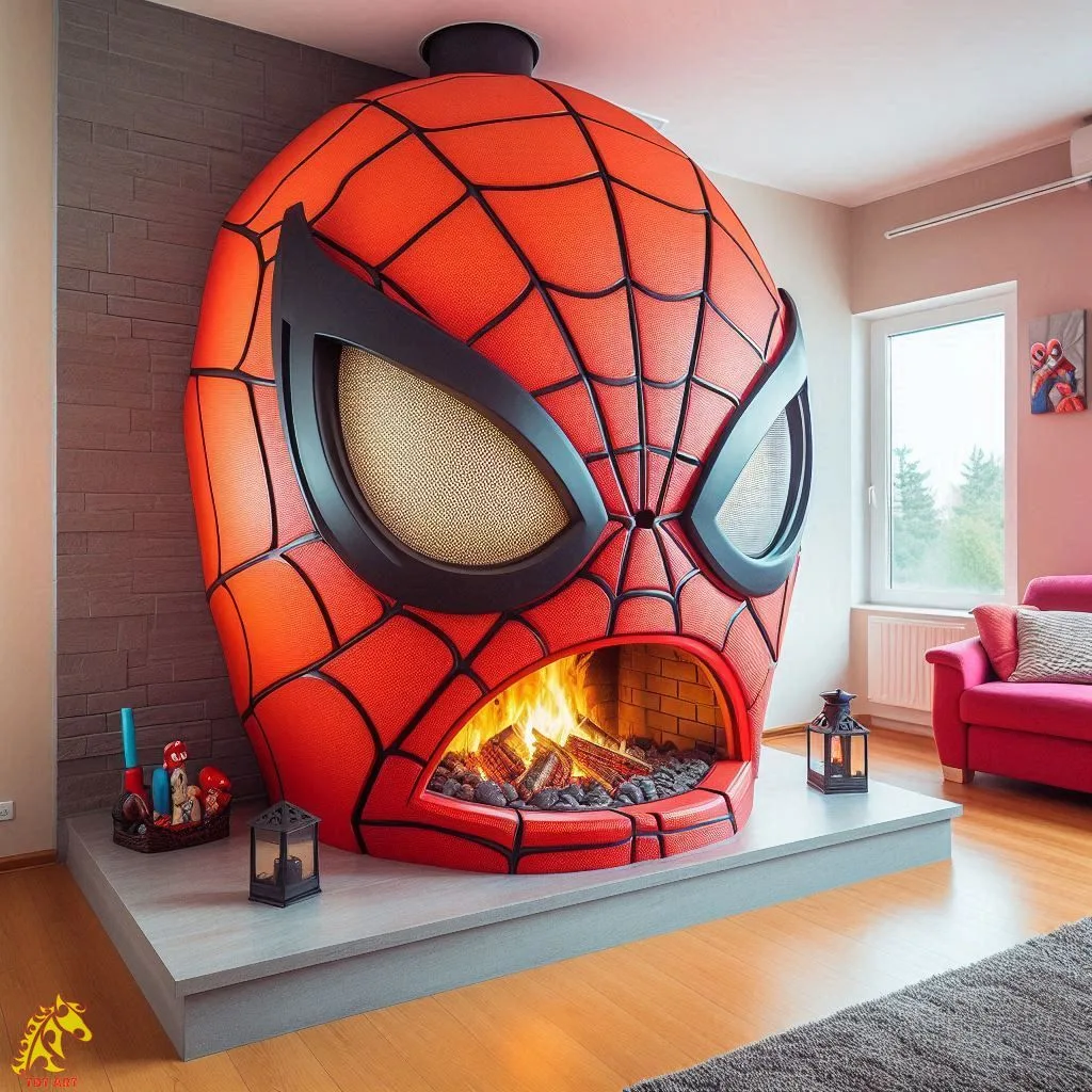 Fireplace Inspired by Spider-Man: Elevate Your Home Decor