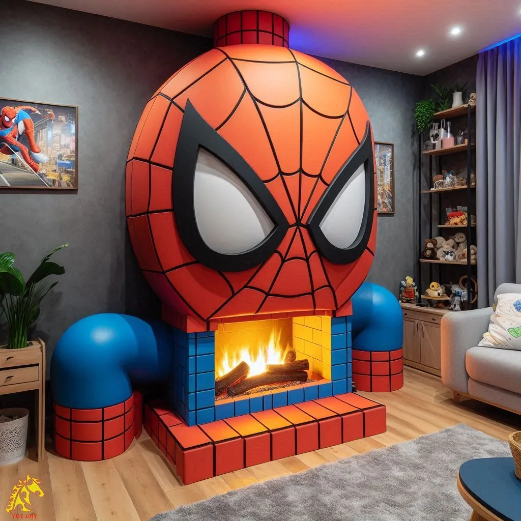 Fireplace Inspired by Spider-Man: Elevate Your Home Decor