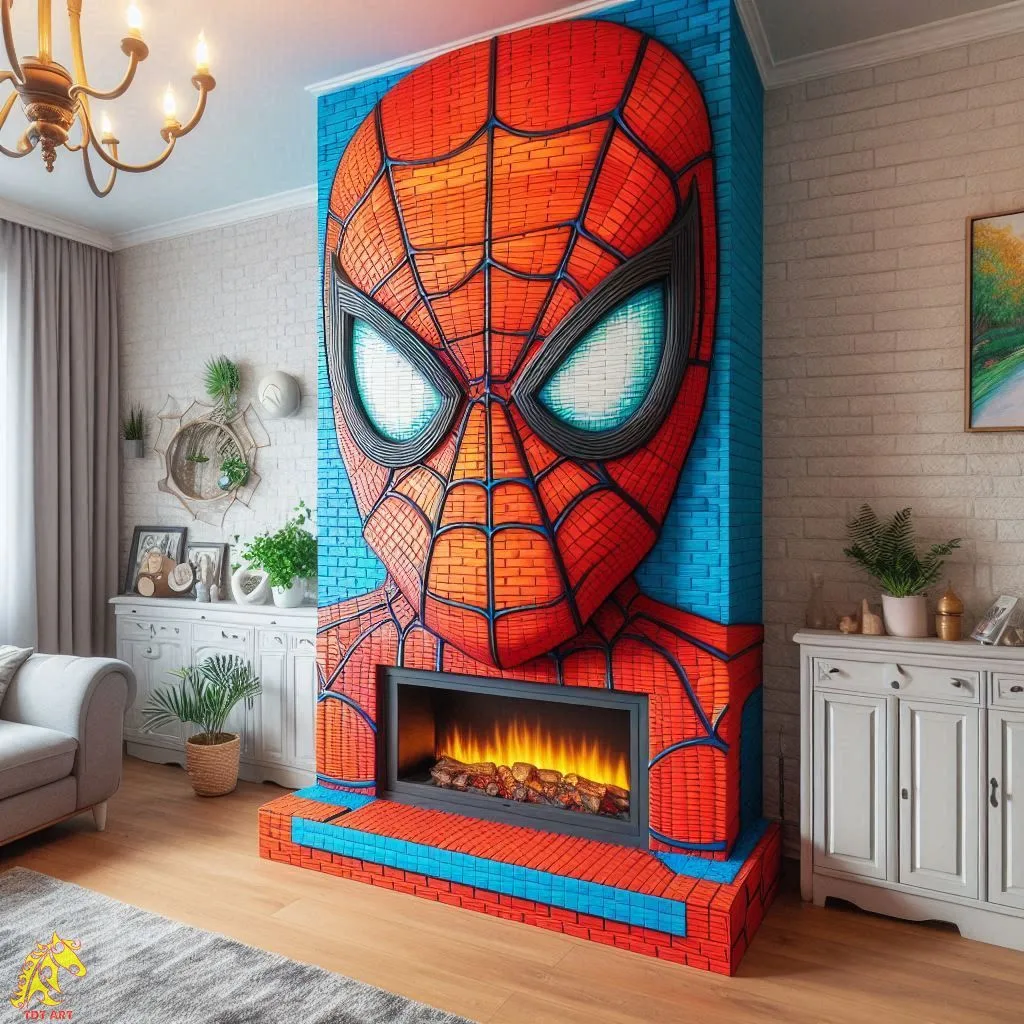 Fireplace Inspired by Spider-Man: Elevate Your Home Decor