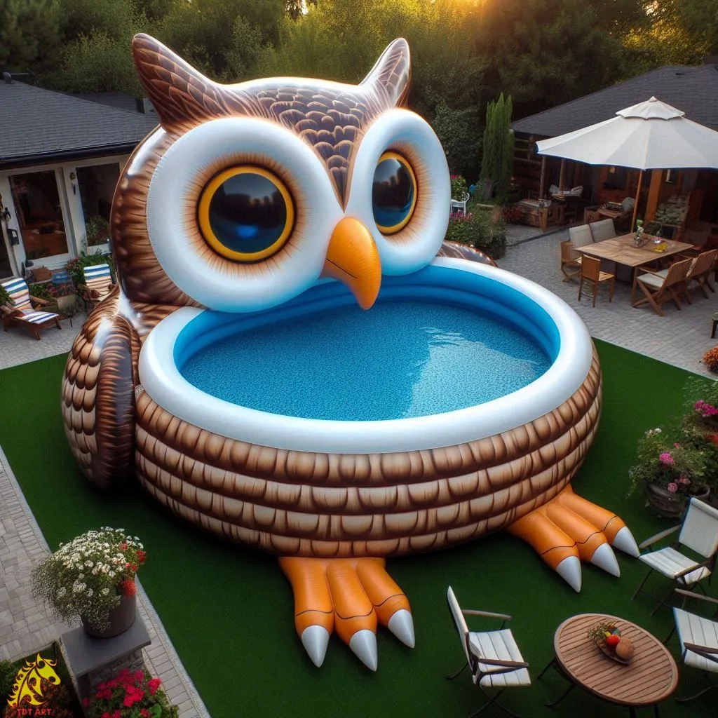 Giant Owl Inflatable Pool Design: A Statement Piece for Summer Fun