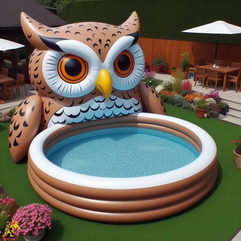 Giant Owl Inflatable Pool Design: A Statement Piece for Summer Fun