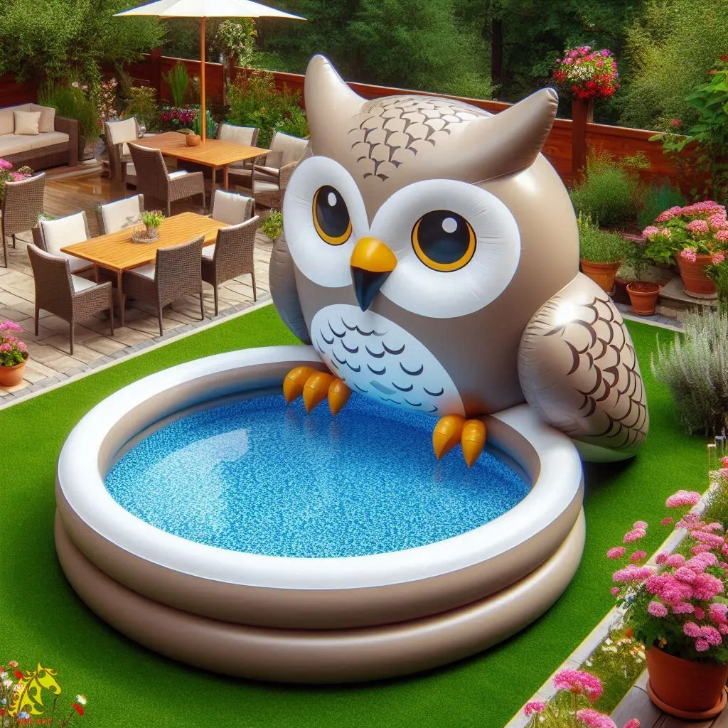 Giant Owl Inflatable Pool Design: A Statement Piece for Summer Fun