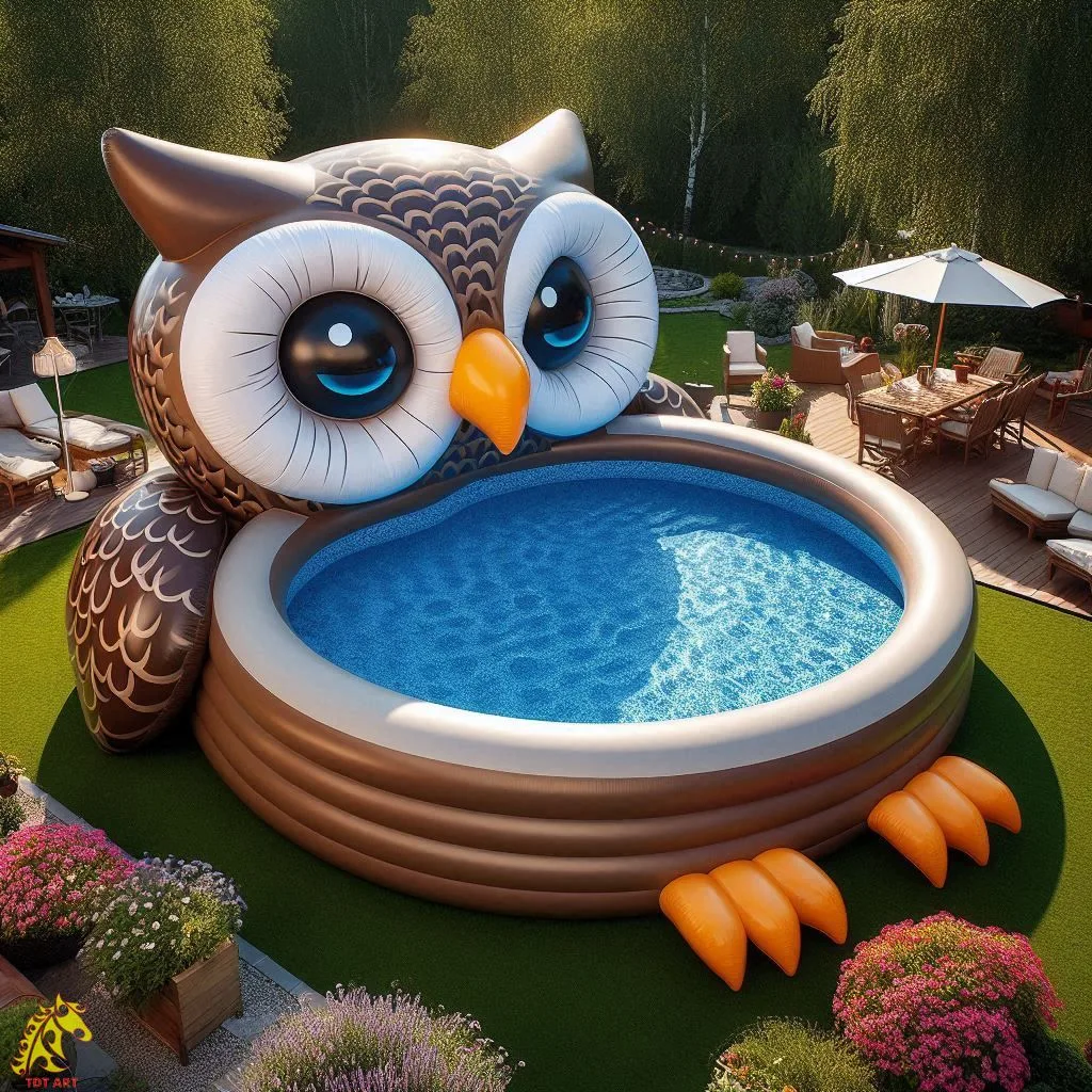 Giant Owl Inflatable Pool Design: A Statement Piece for Summer Fun