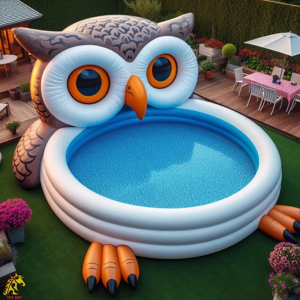 Giant Owl Inflatable Pool Design: A Statement Piece for Summer Fun