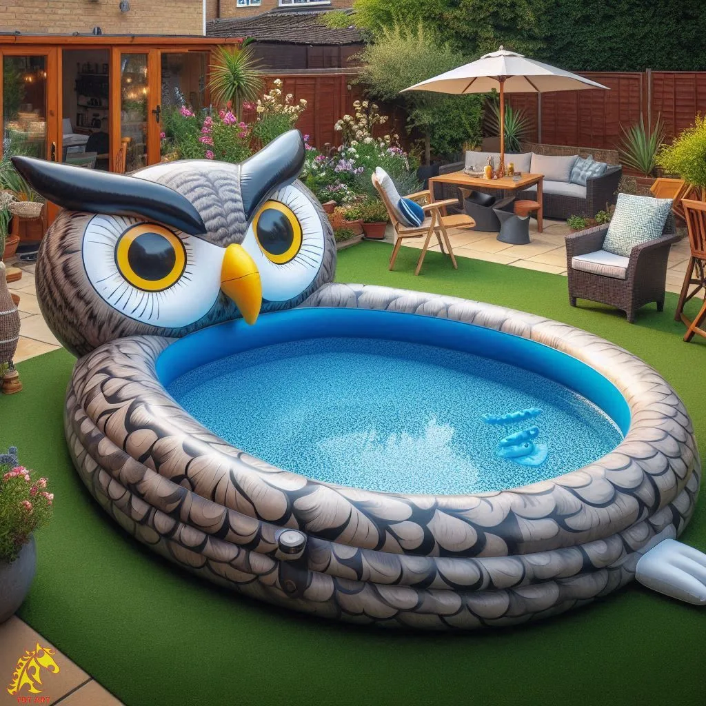 Giant Owl Inflatable Pool Design: A Statement Piece for Summer Fun