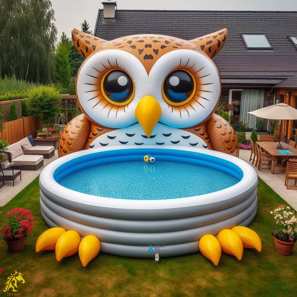 Giant Owl Inflatable Pool Design: A Statement Piece for Summer Fun