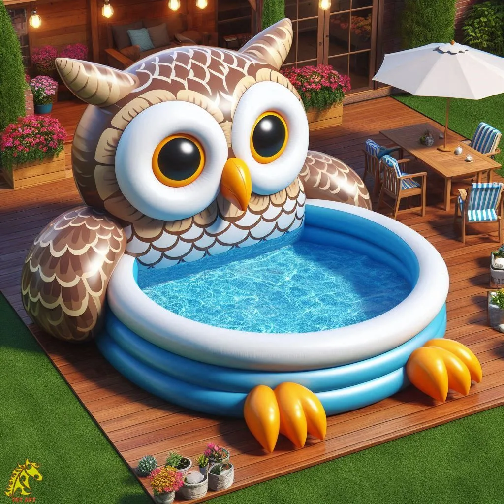 Giant Owl Inflatable Pool Design: A Statement Piece for Summer Fun