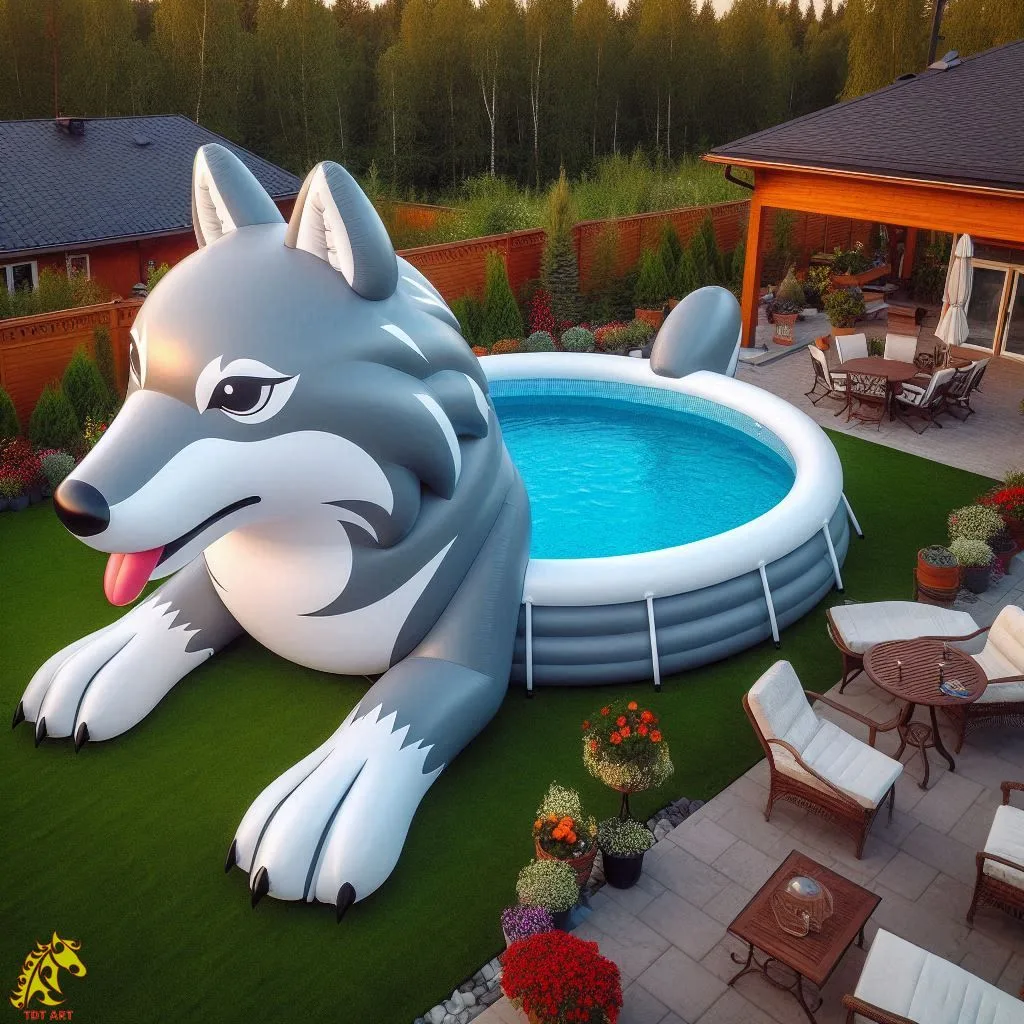 Giant Wolf Inflatable Pool Design: A Bold and Unique Addition to Your Backyard Fun