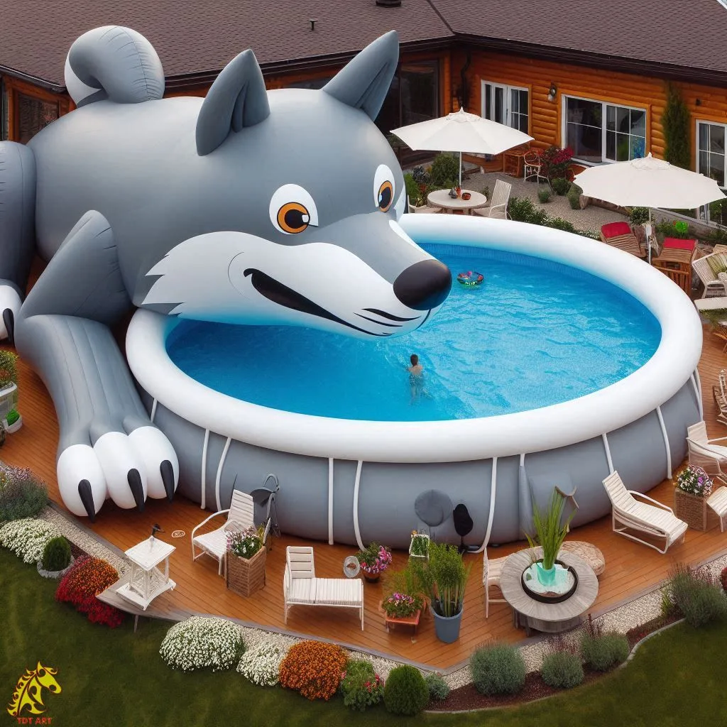 Giant Wolf Inflatable Pool Design: A Bold and Unique Addition to Your Backyard Fun