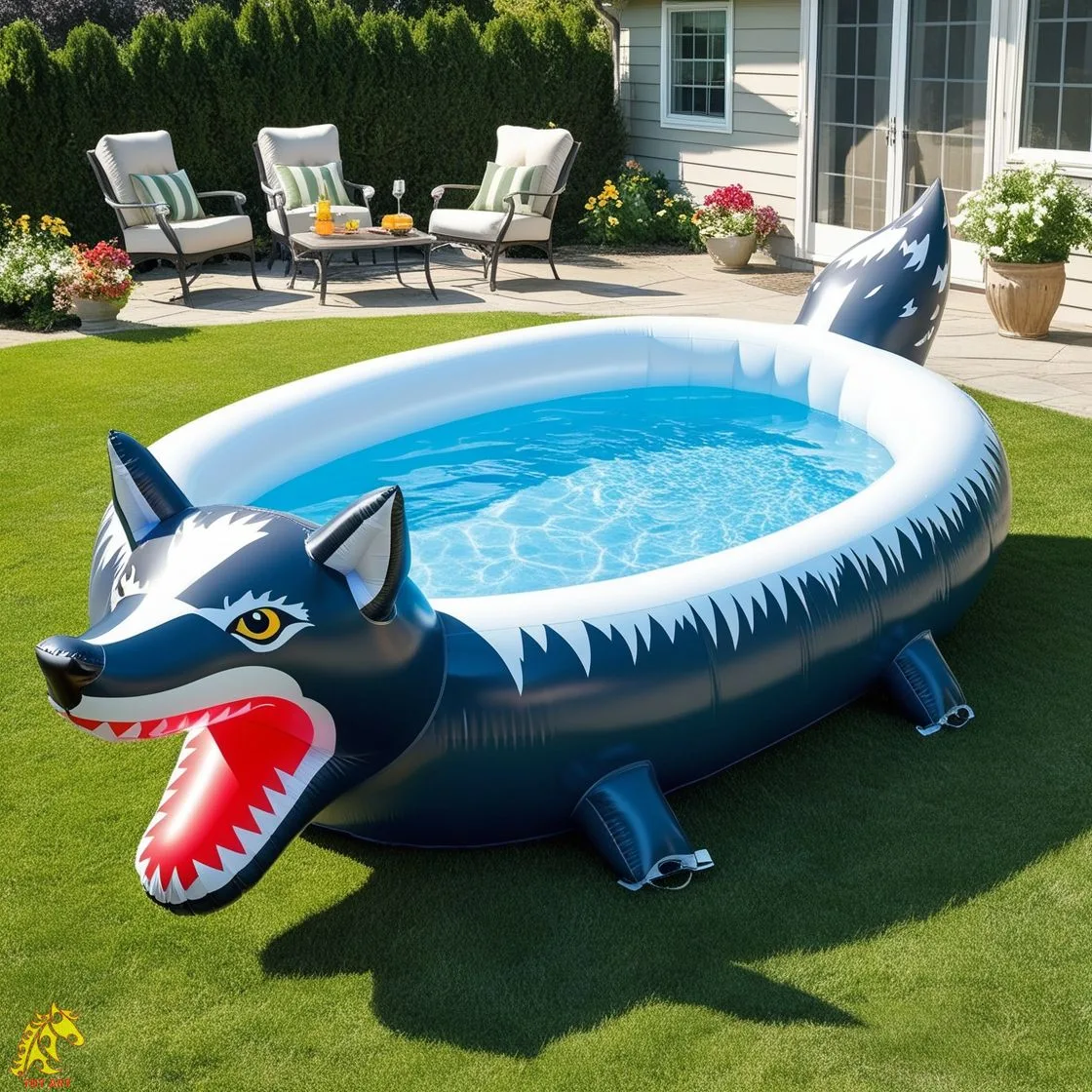 Giant Wolf Inflatable Pool Design: A Bold and Unique Addition to Your Backyard Fun