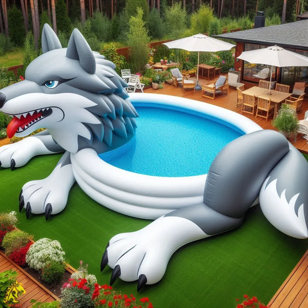 Giant Wolf Inflatable Pool Design: A Bold and Unique Addition to Your Backyard Fun