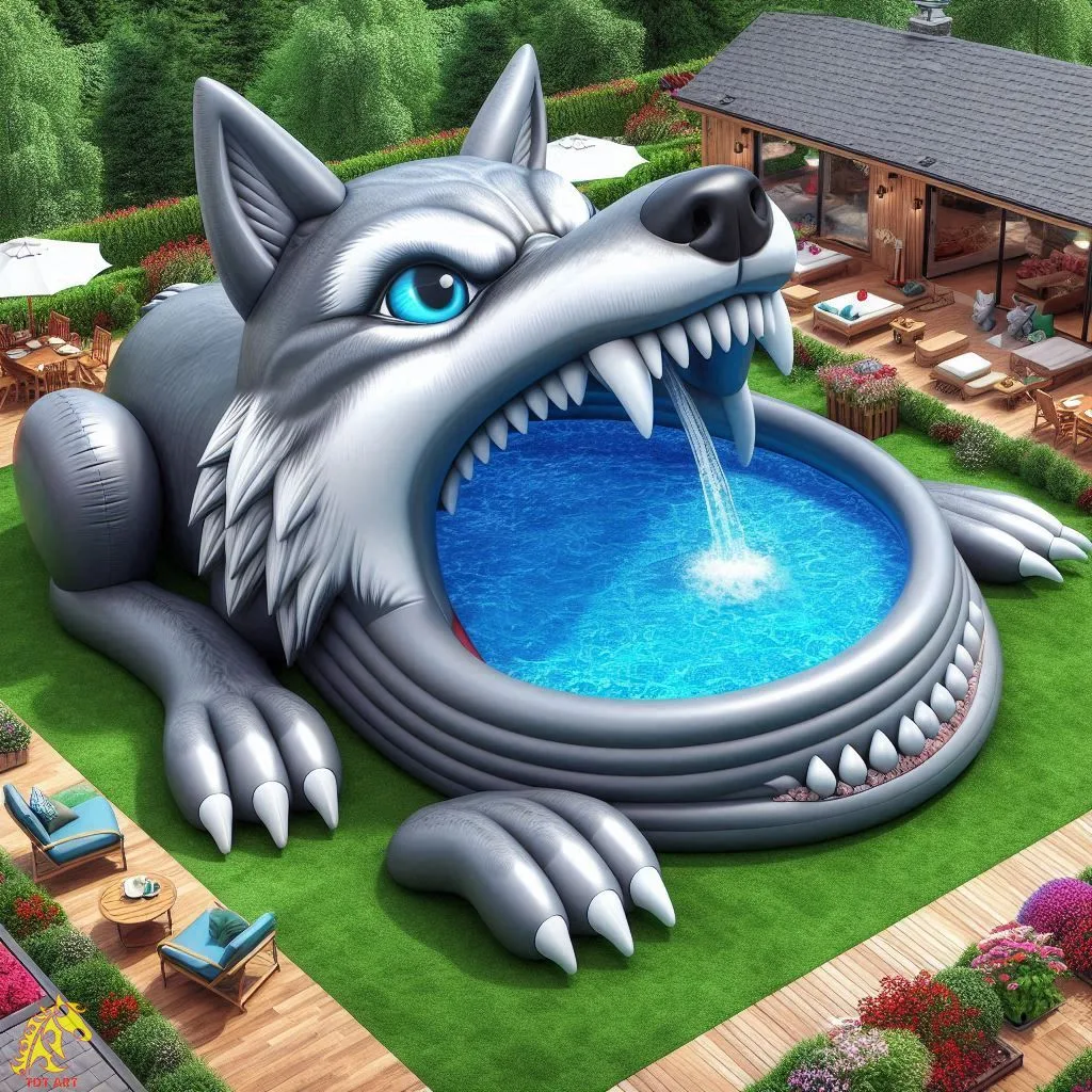 Giant Wolf Inflatable Pool Design: A Bold and Unique Addition to Your Backyard Fun