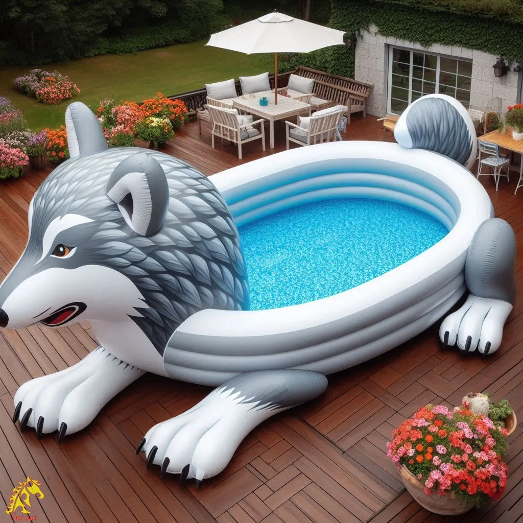 Giant Wolf Inflatable Pool Design: A Bold and Unique Addition to Your Backyard Fun