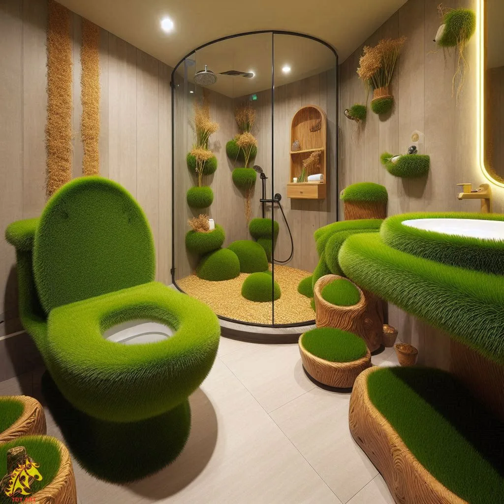 Grass-Inspired Bathroom: Transform Your Space with Grass Walls