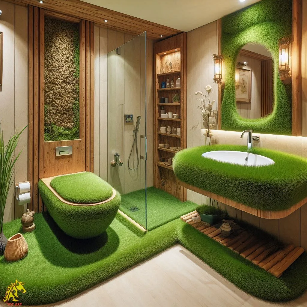 Grass-Inspired Bathroom: Transform Your Space with Grass Walls