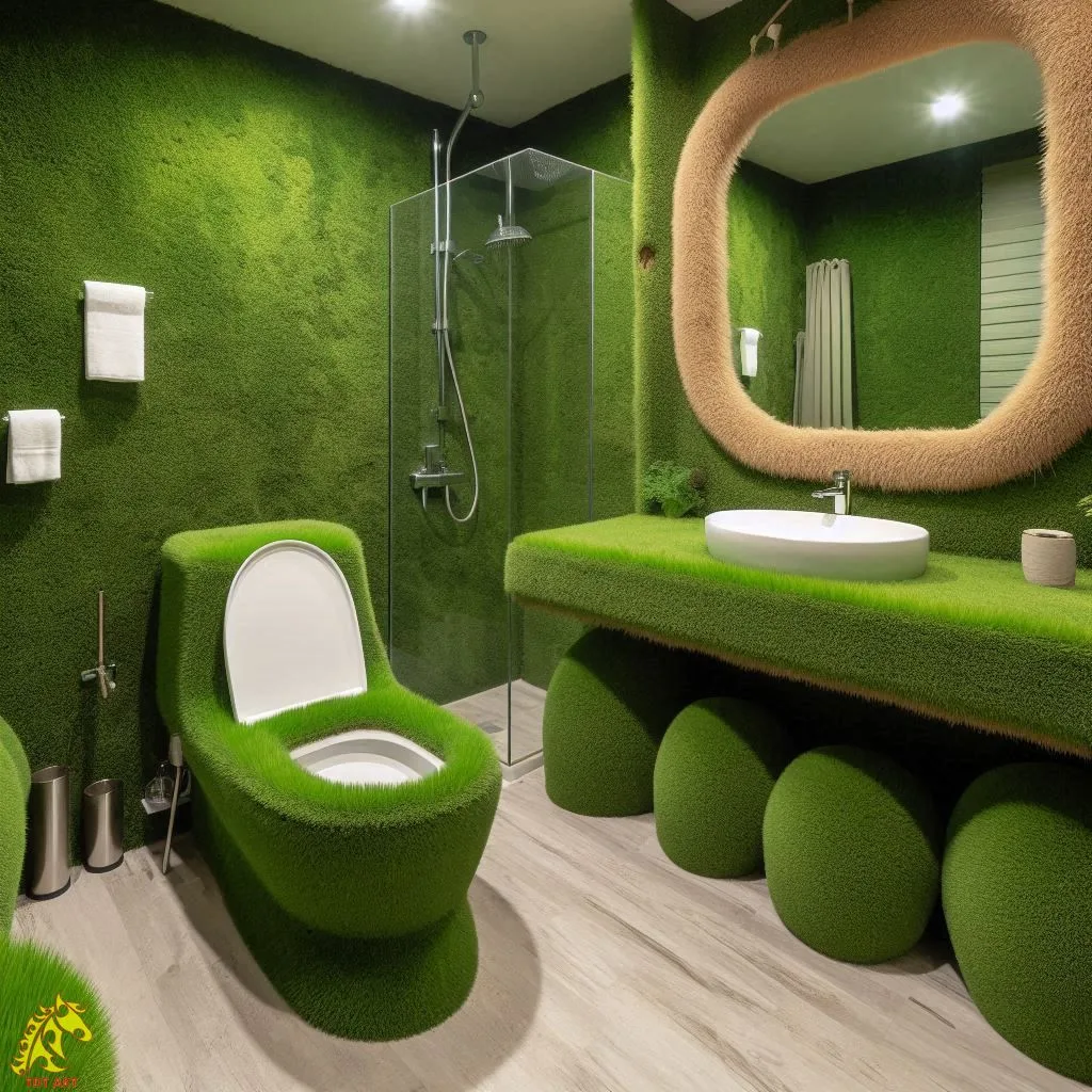 Grass-Inspired Bathroom: Transform Your Space with Grass Walls