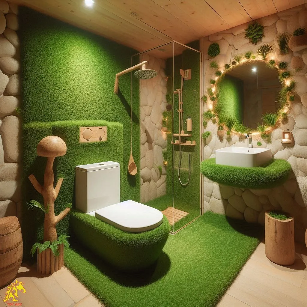 Grass-Inspired Bathroom: Transform Your Space with Grass Walls