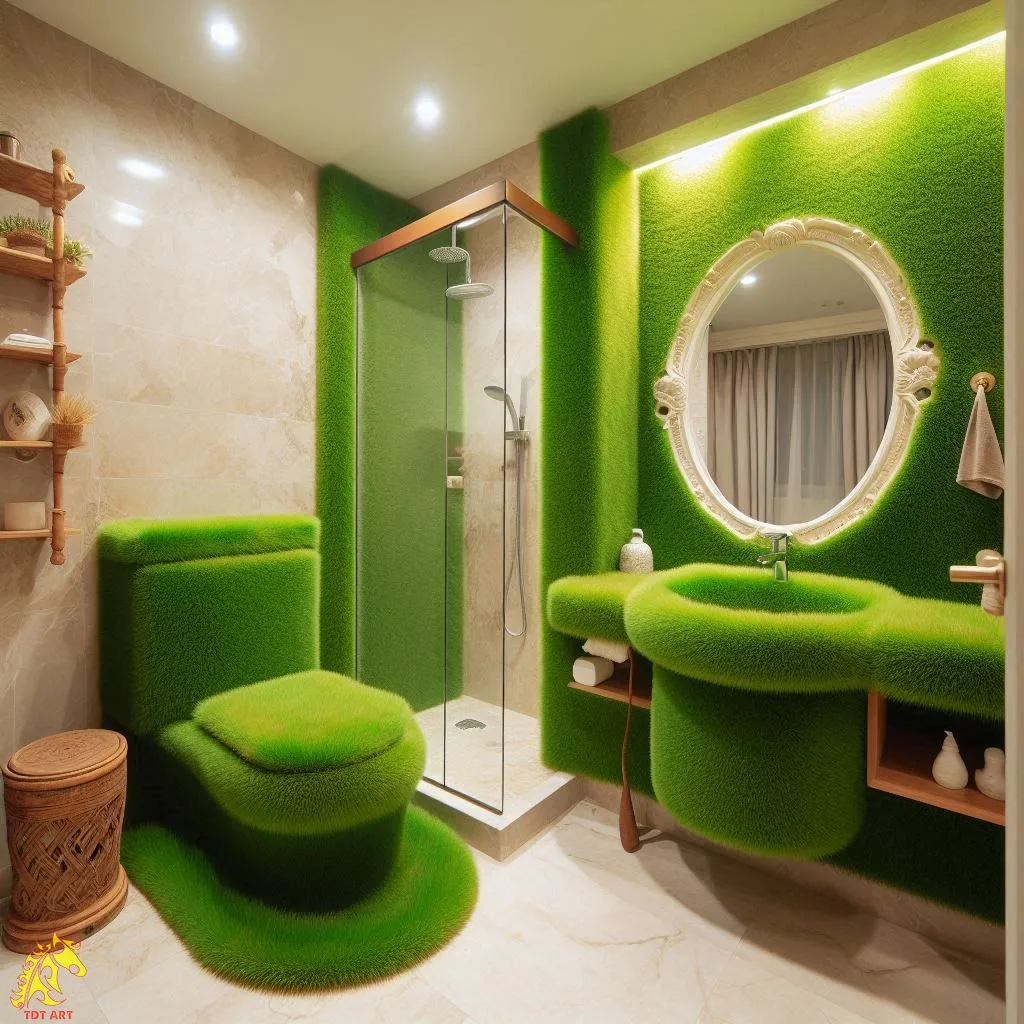 Grass-Inspired Bathroom: Transform Your Space with Grass Walls