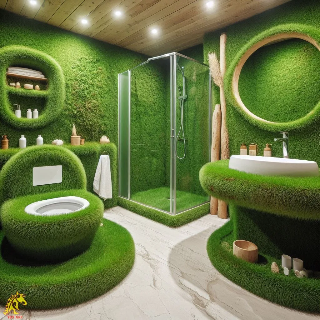 Grass-Inspired Bathroom: Transform Your Space with Grass Walls