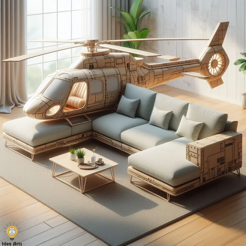 Helicopter-Inspired Sofa: A Perspective on Aviation-Themed Furniture