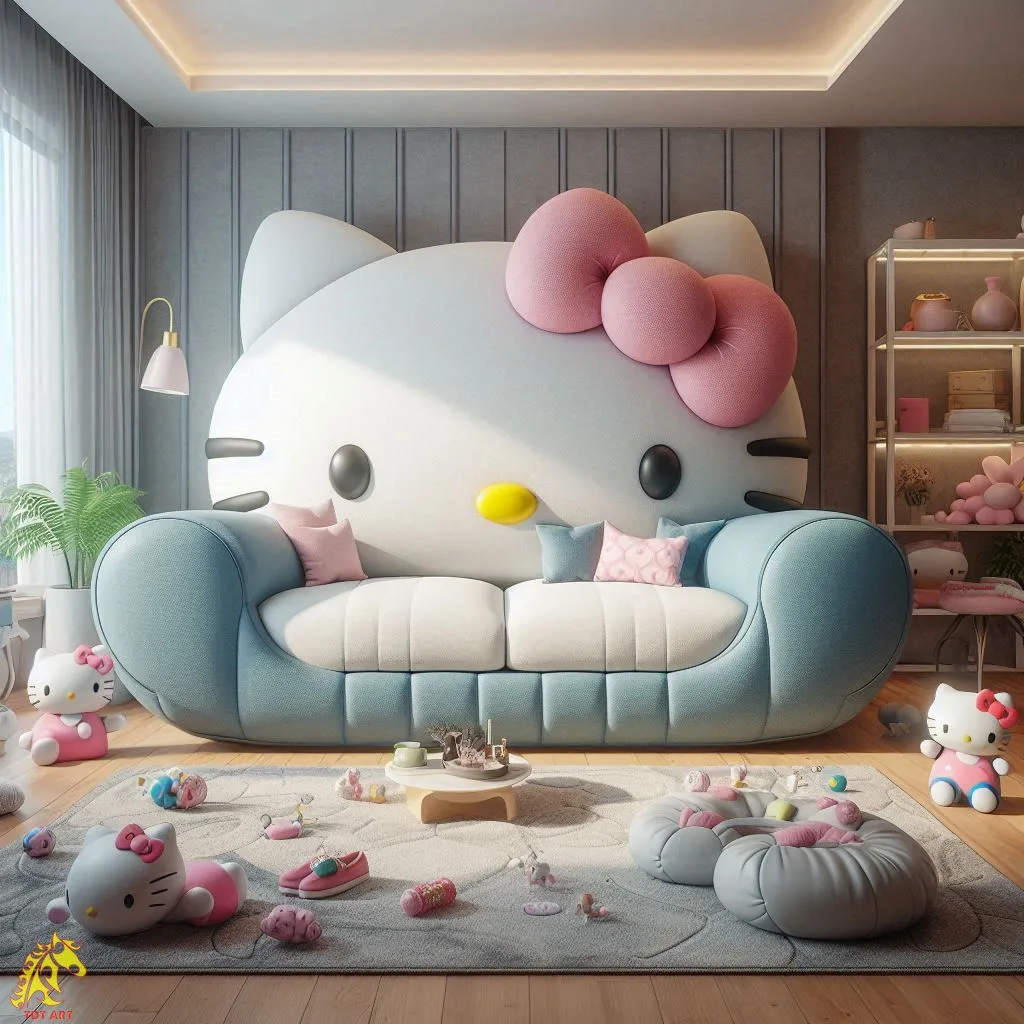 Hello Kitty-Inspired Sofa: Whimsical Charm for Your Living Space