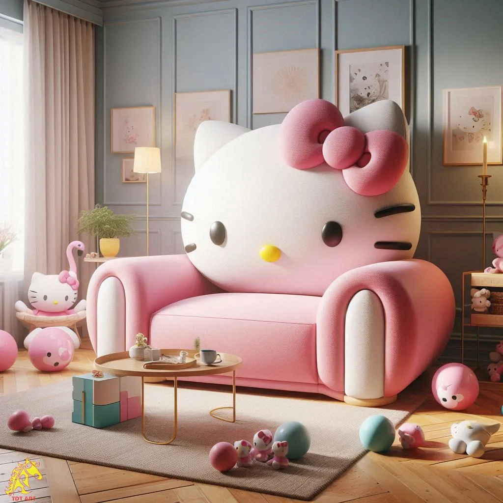 Hello Kitty-Inspired Sofa: Whimsical Charm for Your Living Space