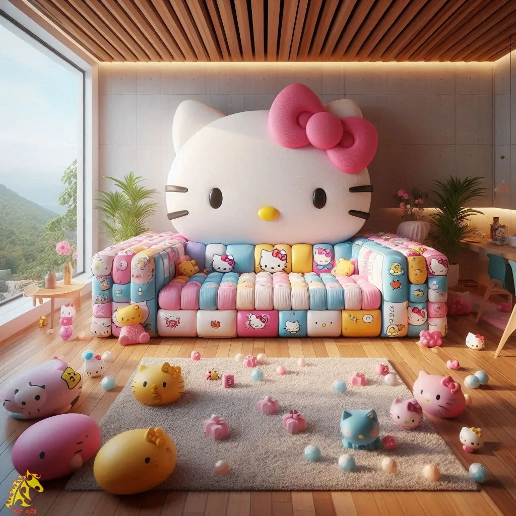 Hello Kitty-Inspired Sofa: Whimsical Charm for Your Living Space