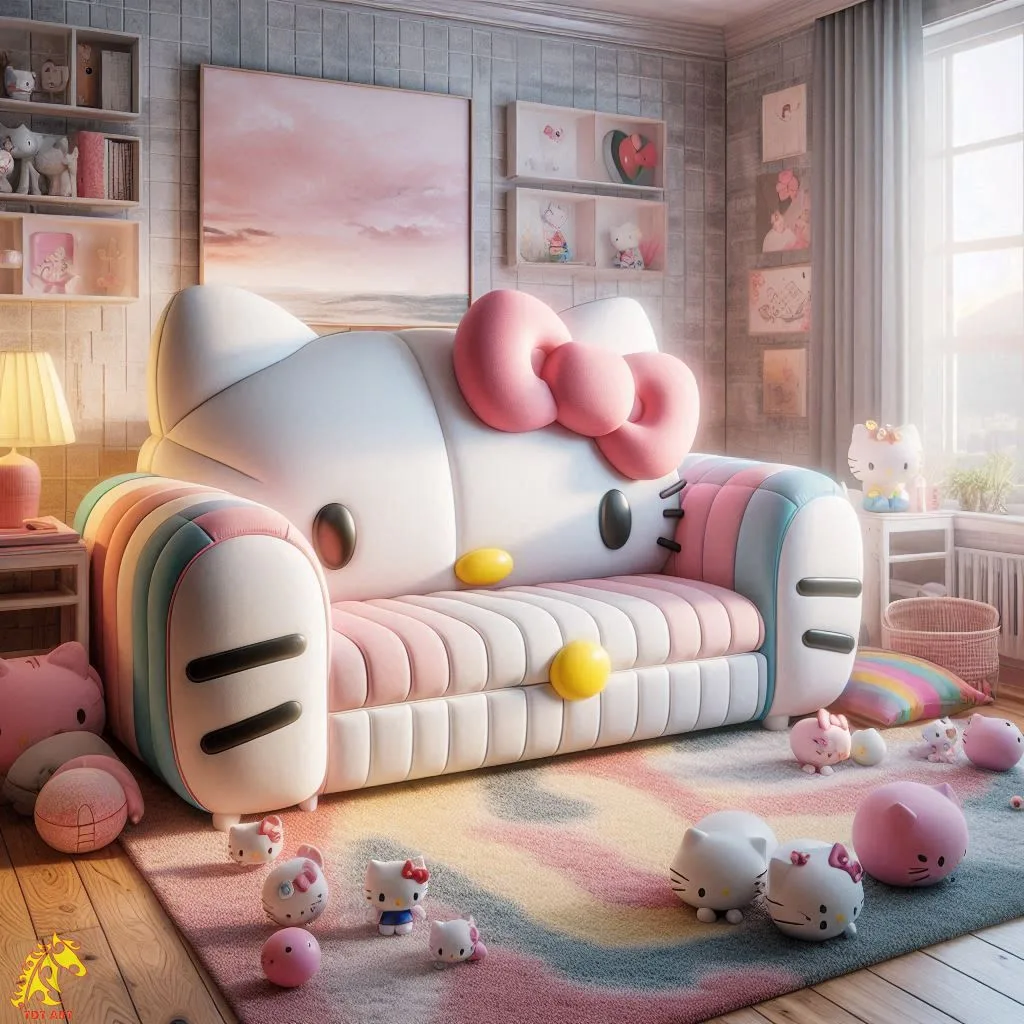 Hello Kitty-Inspired Sofa: Whimsical Charm for Your Living Space