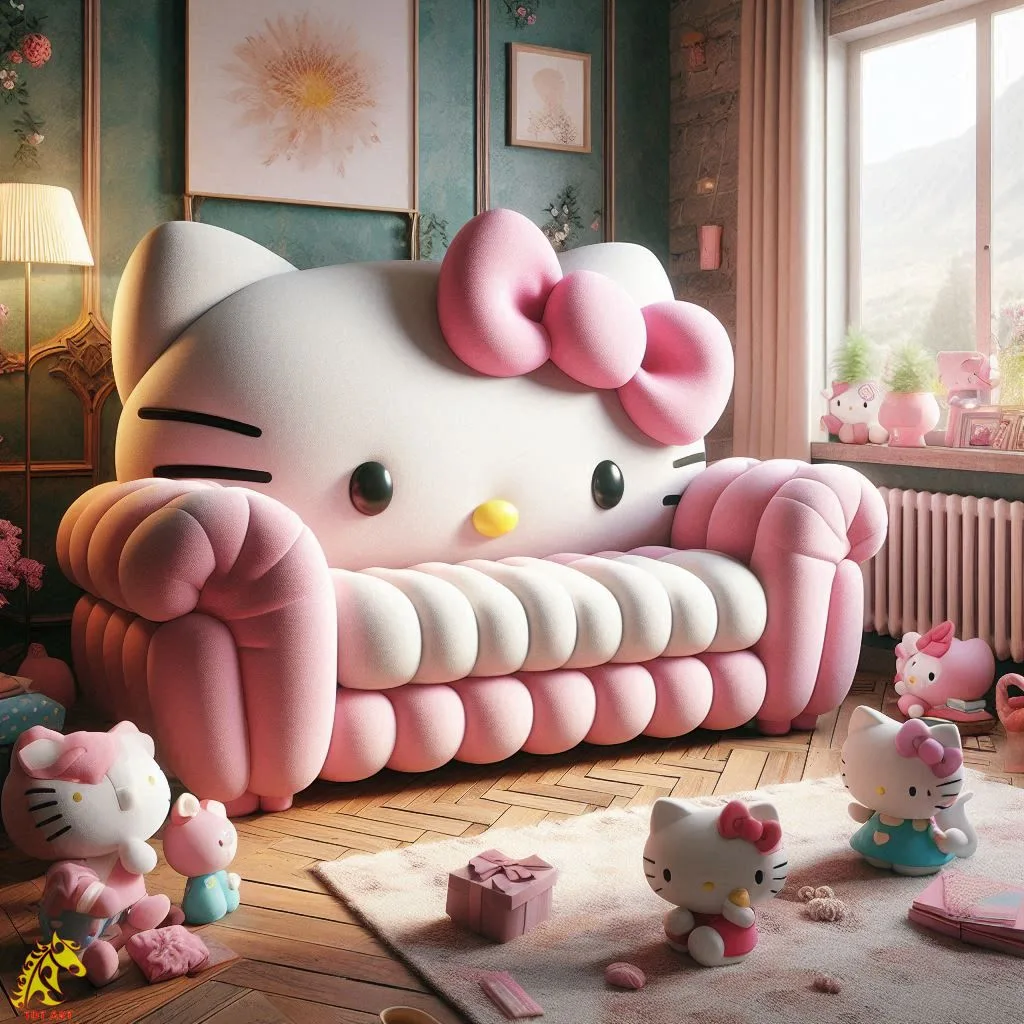 Hello Kitty-Inspired Sofa: Whimsical Charm for Your Living Space