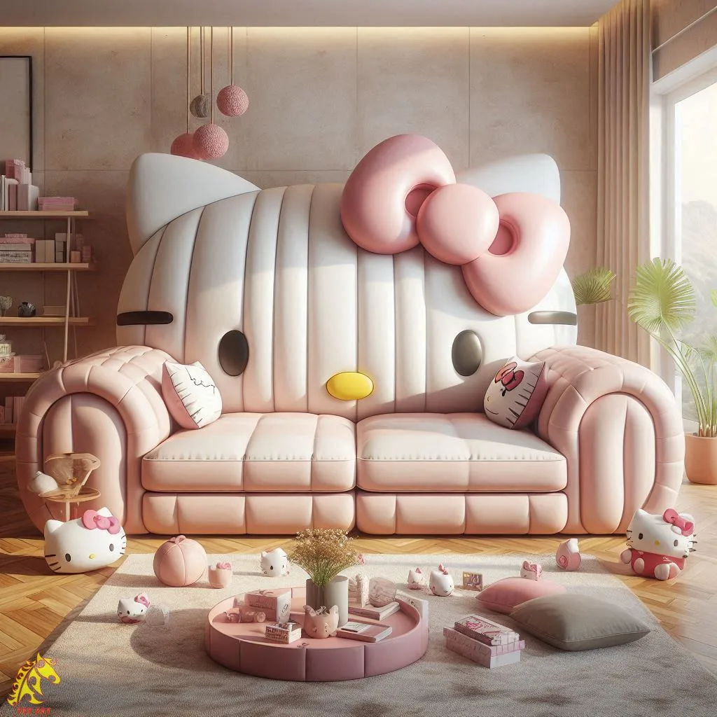 Hello Kitty-Inspired Sofa: Whimsical Charm for Your Living Space